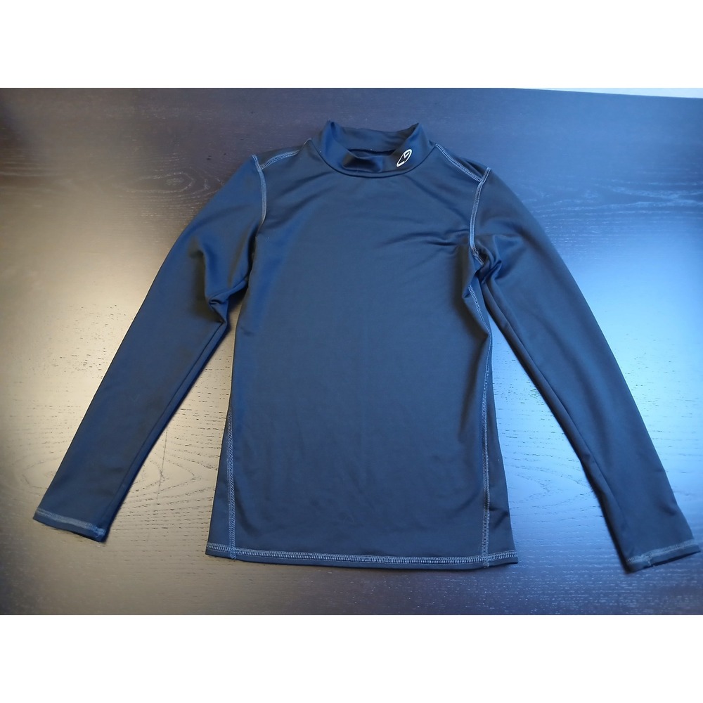 C9 by Champion Boys Black Mock Neck Long Sleeve Compression Shirt Size L 12-14